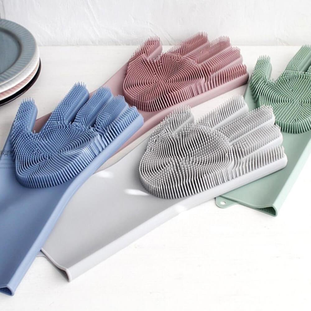 Magic Silicone Rubber Dish Washing Gloves