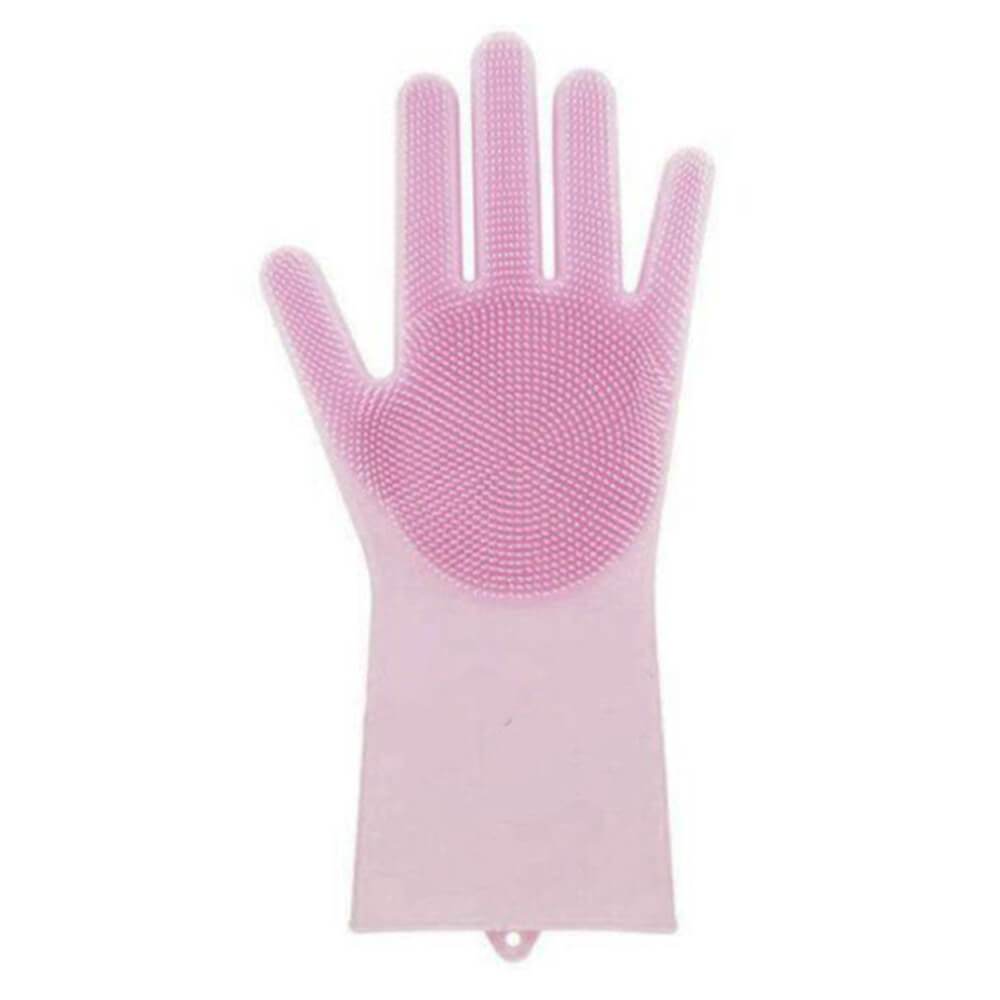 multipurpose dish washing glove pink left handed