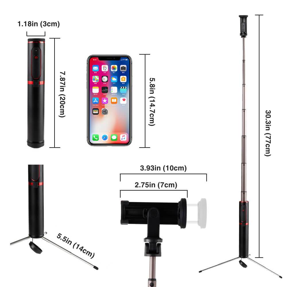 best selfie stick tripod combo - 3 in 1 Wireless Aluminum Tripod and Selfie Stick