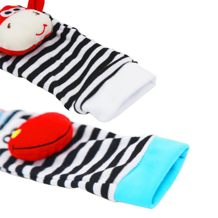 Adorable Best Selling Animal Wrist and Foot Socks Rattle