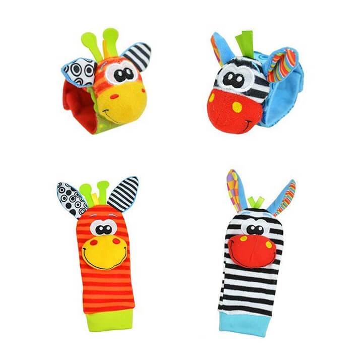 Adorable Best Selling Animal Wrist and Foot Socks Rattle