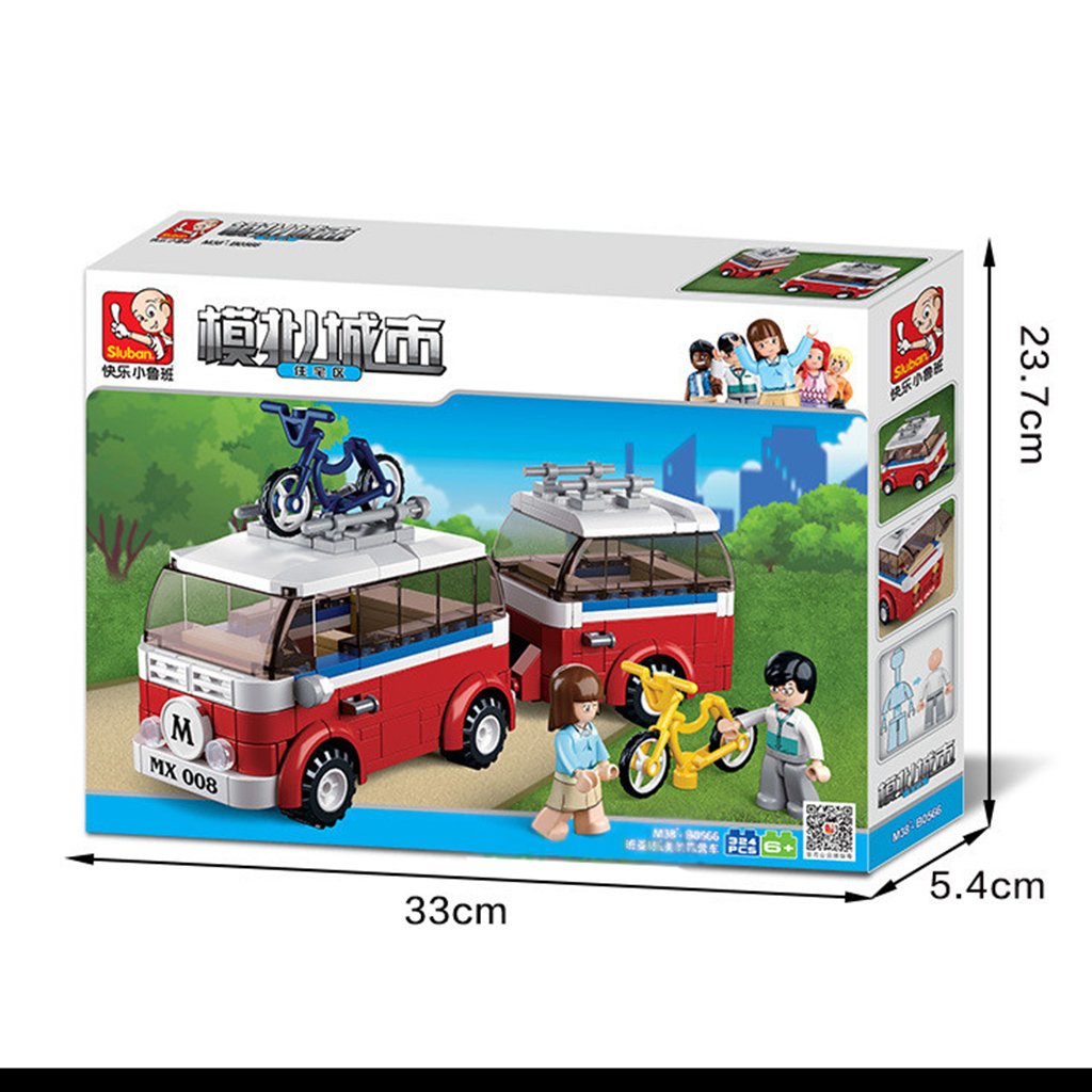 Brick Toy Set 324 Pieces Camper DYI