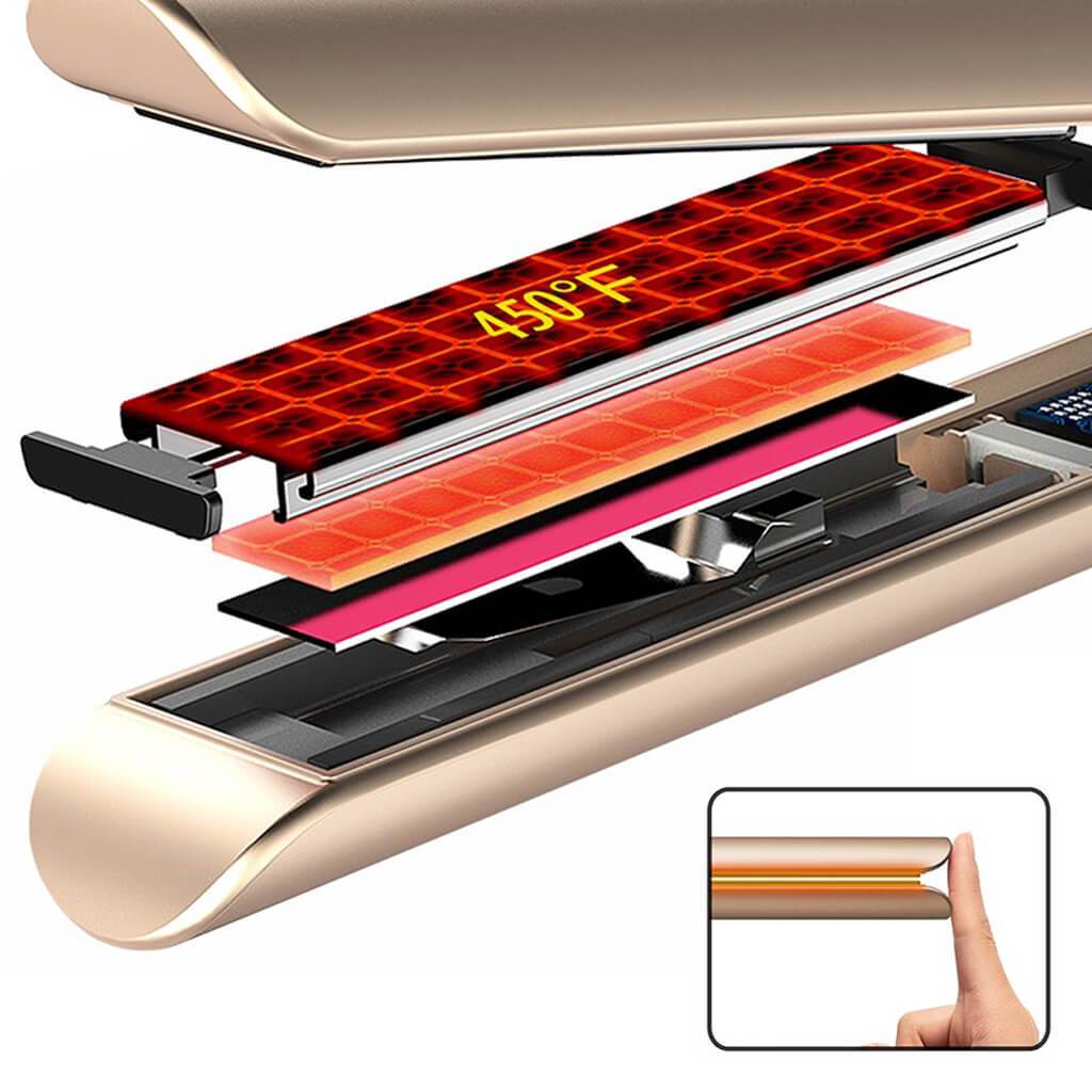 One Step Pro Hair Styling Iron 450 F Straightener Curler