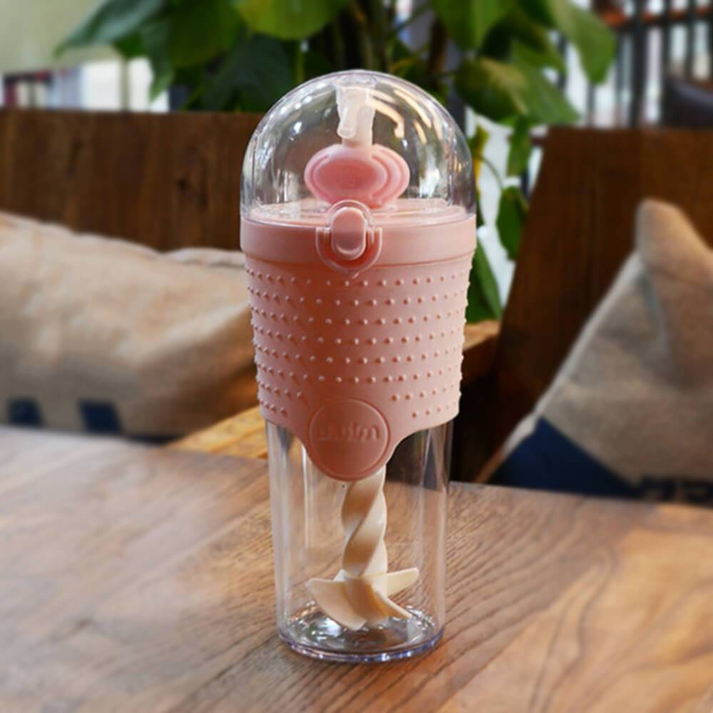 Effortless Protein Powder Shaker Bottle Pink Spiral Steering Best Mixer