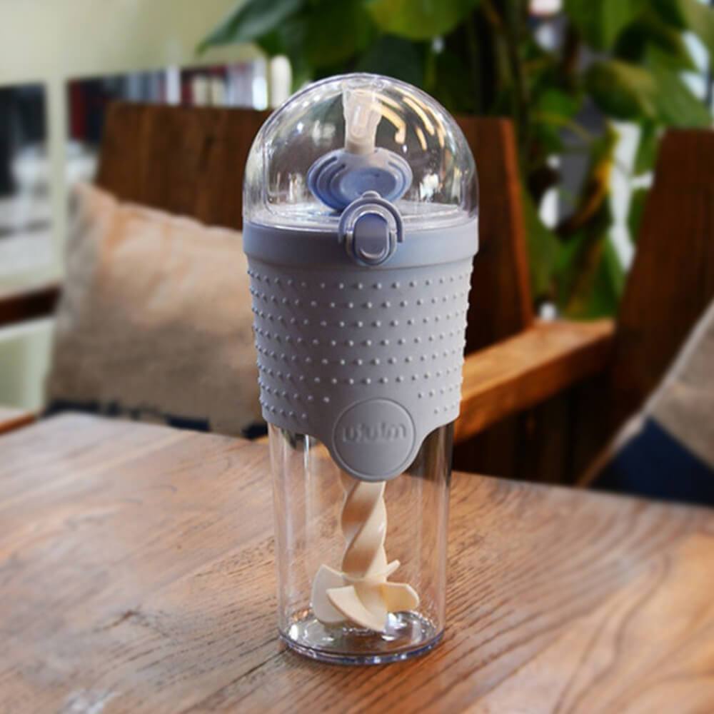 Effortless Protein Powder Shaker Bottle Spiral Steering Leakproof 500ml