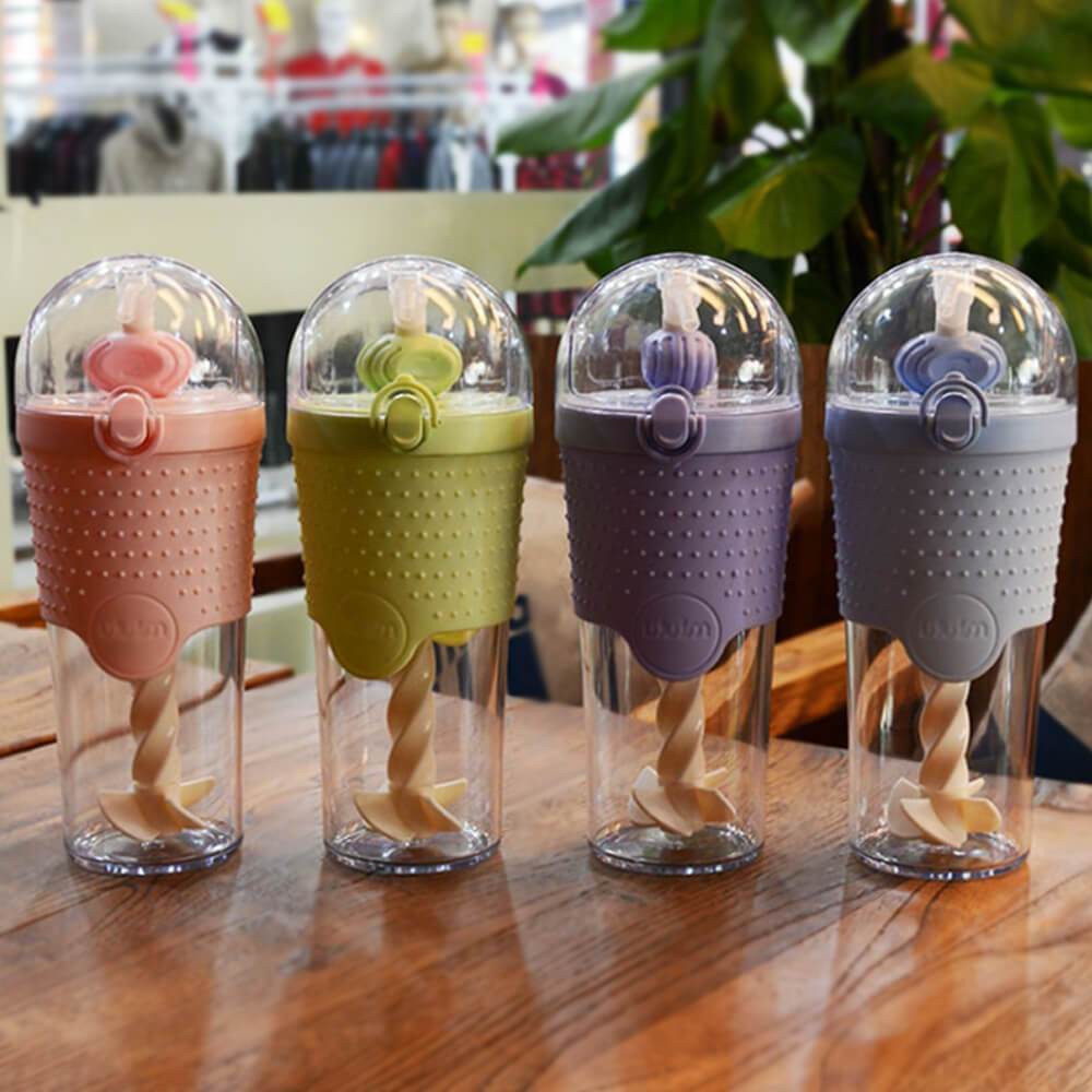 Effortless Protein Powder Shaker Bottle Spiral Steering Leakproof 500ml