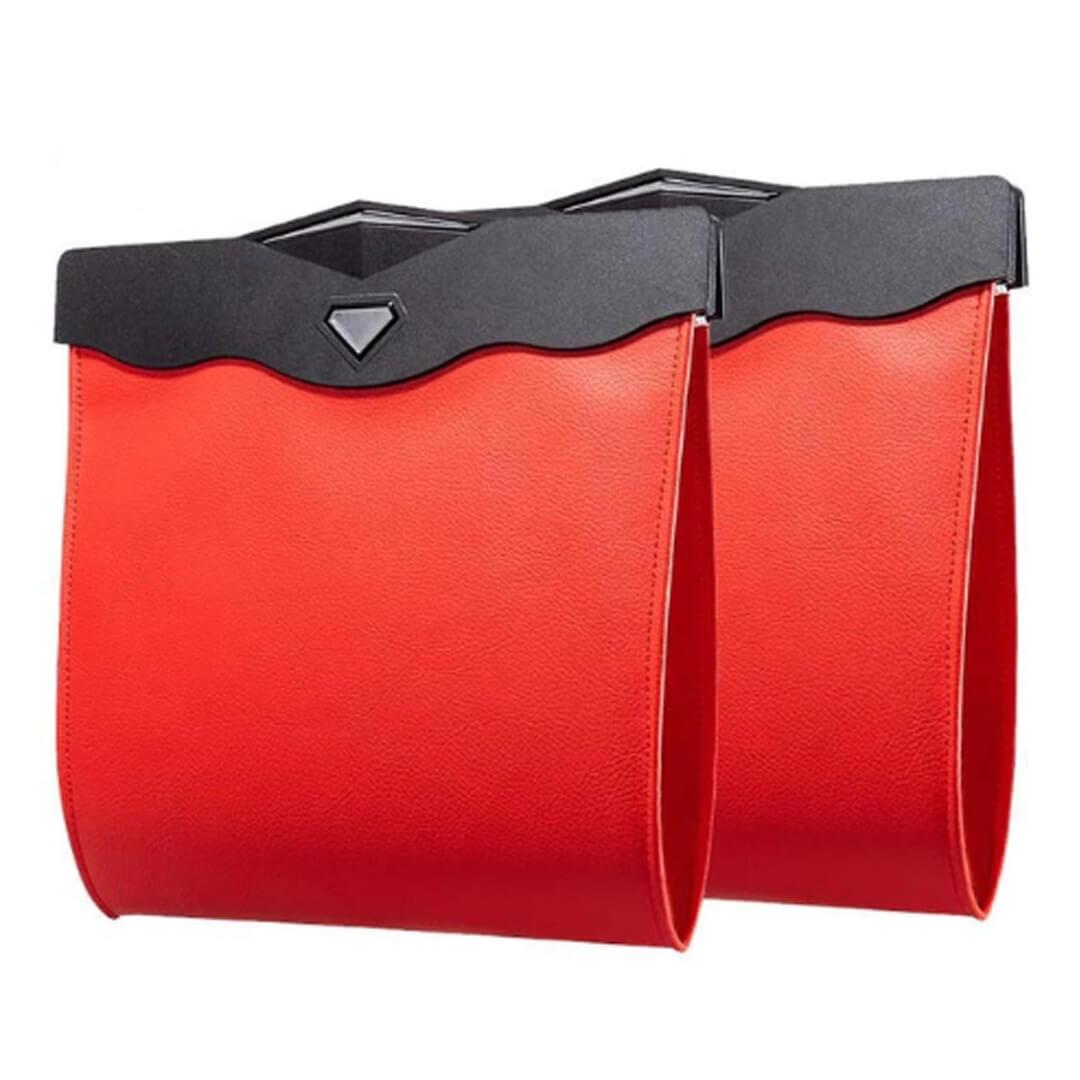best car seat organizer - Foldable Car Storage Bag Red