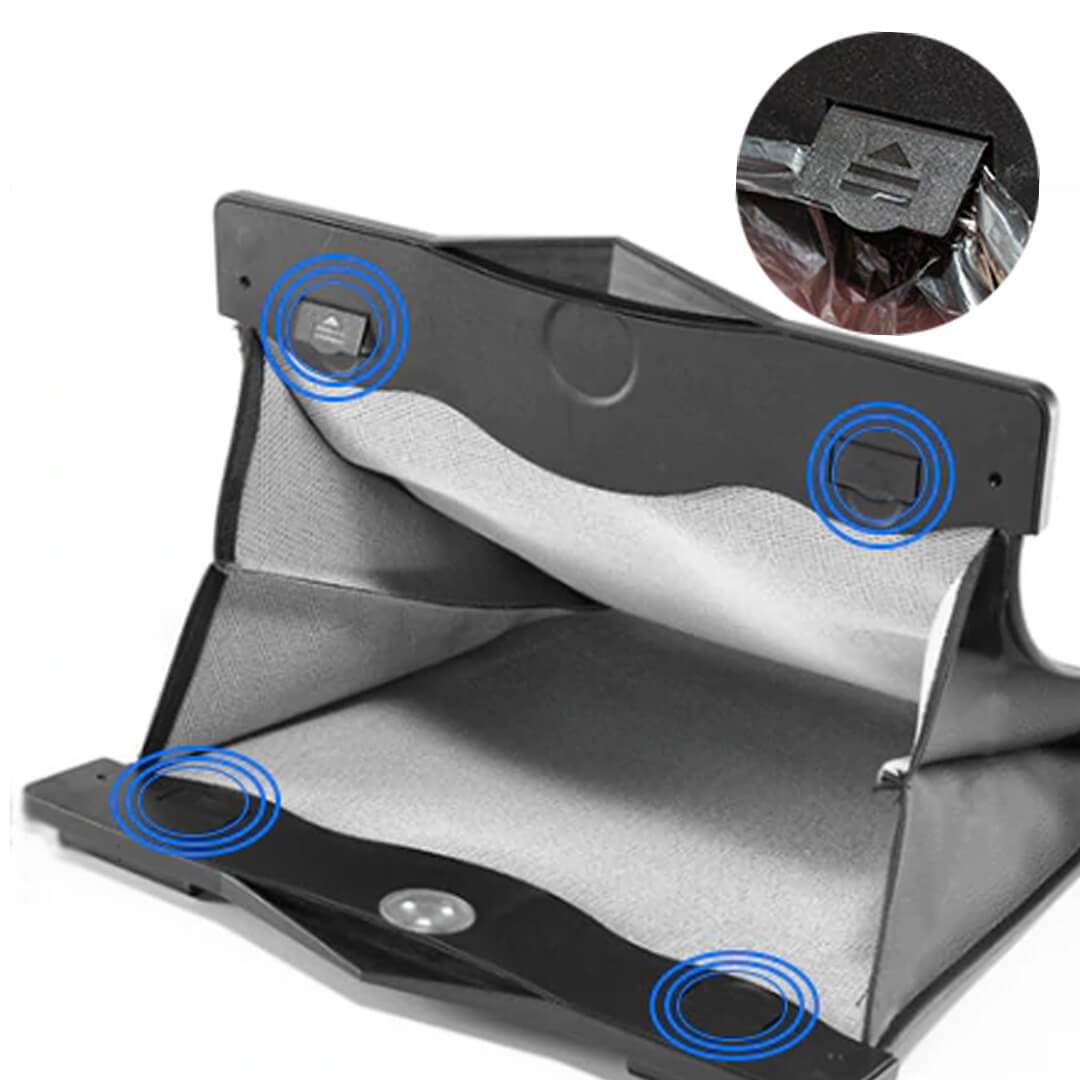 large car trash bag holder with LED light - Foldable Car Storage Bag