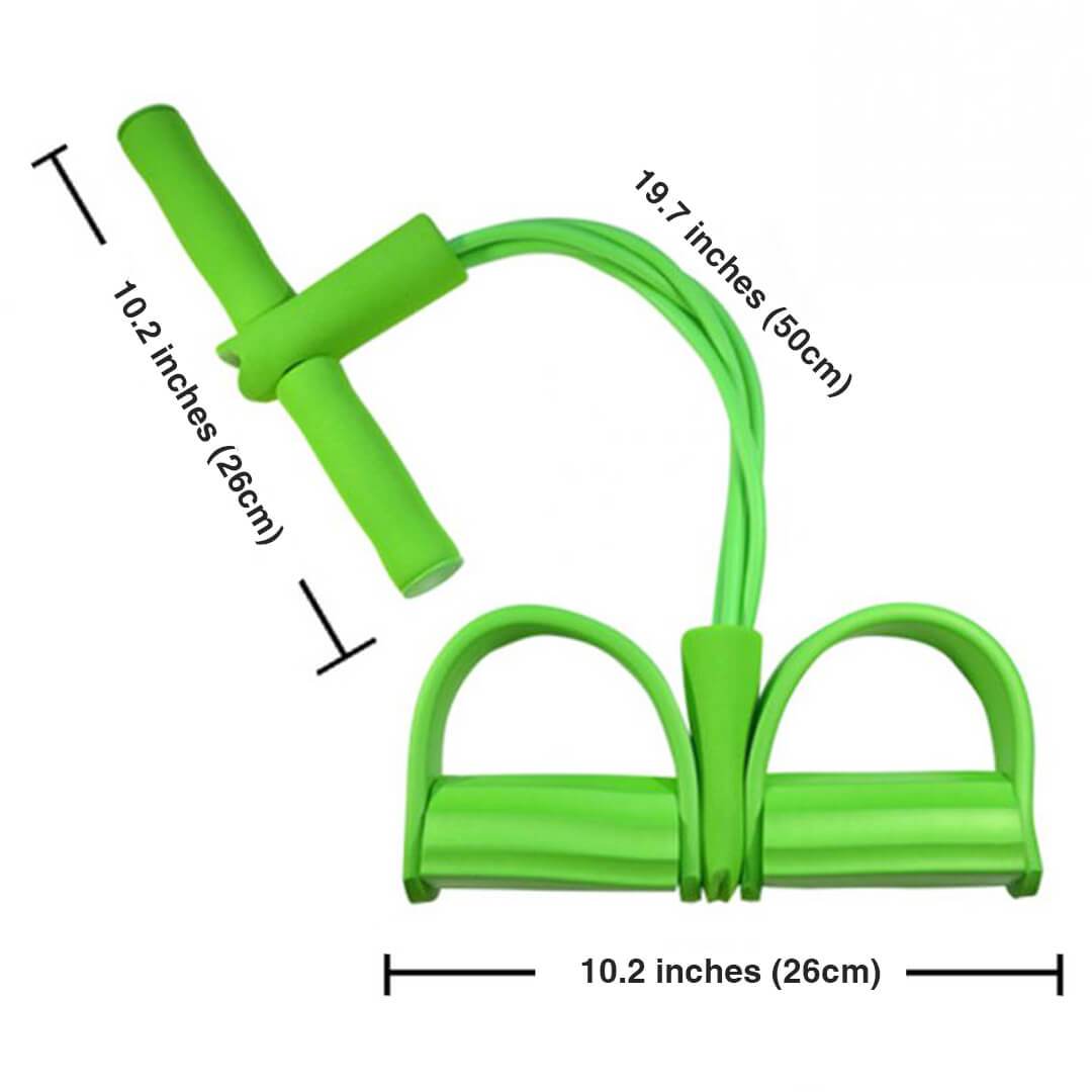 rubber exercise bands - Latex Elastic Pedal Pull Rope Green Dimensions