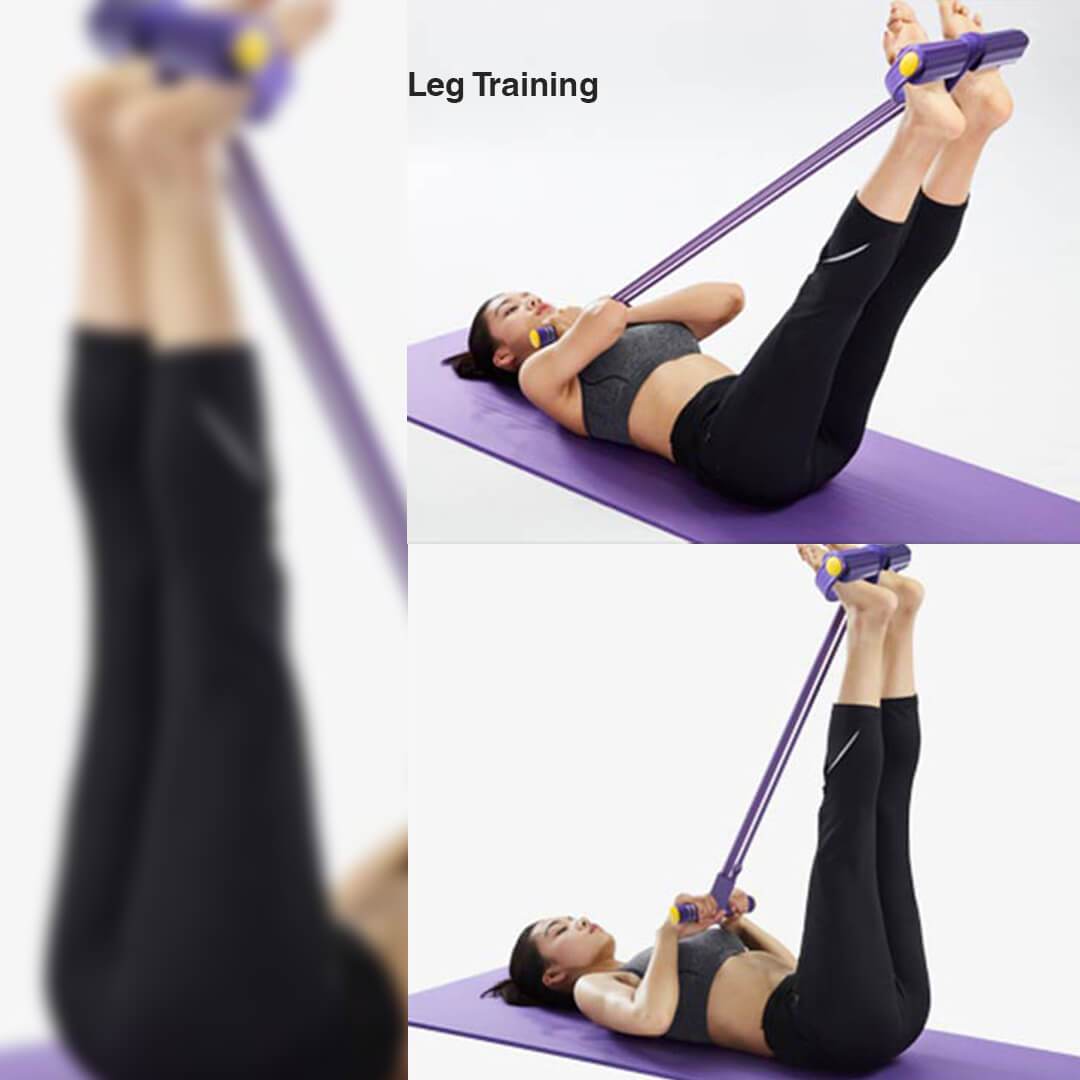 resistance band exercises for legs - Latex Elastic Pedal Pull Rope