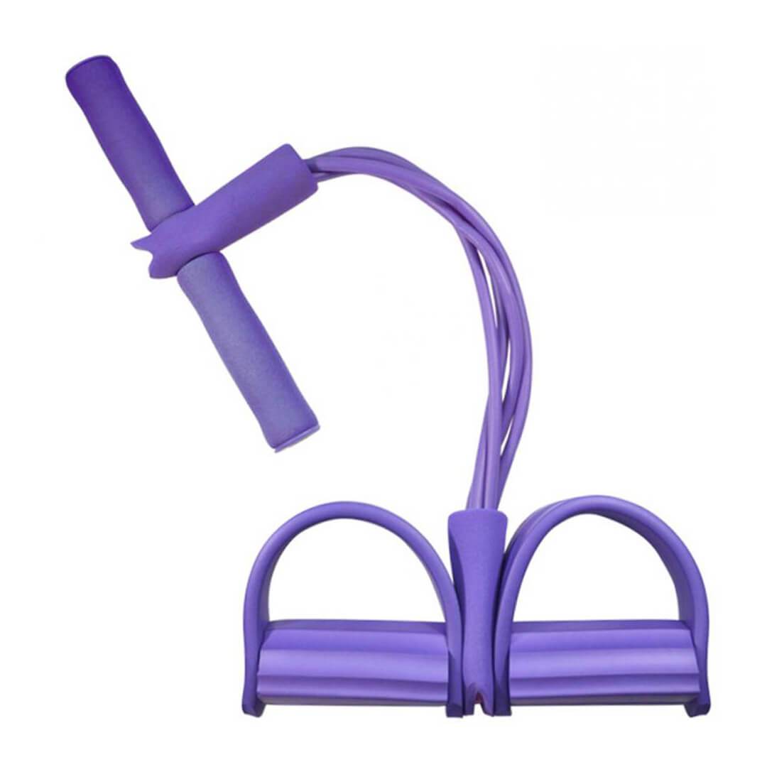resistance band exercises for legs - Latex Elastic Pedal Pull Rope Purple