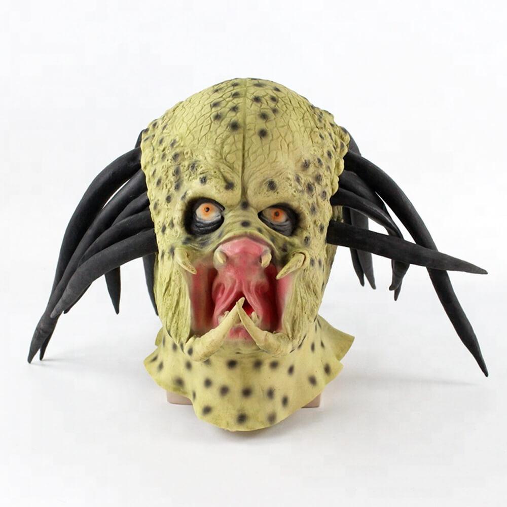 Latex Predator Mask with dreads best Halloween mask