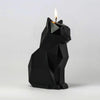 Halloween Cat Candle with Metal Skeleton Black