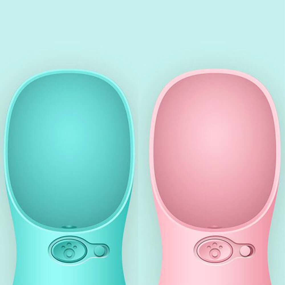 dog water bottle for walking blue pink Leakproof
