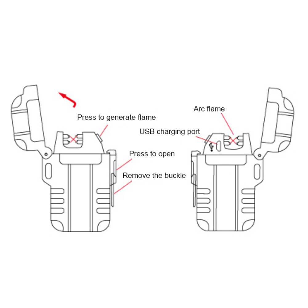 Rechargeable Wind and Waterproof Plasma Lighter