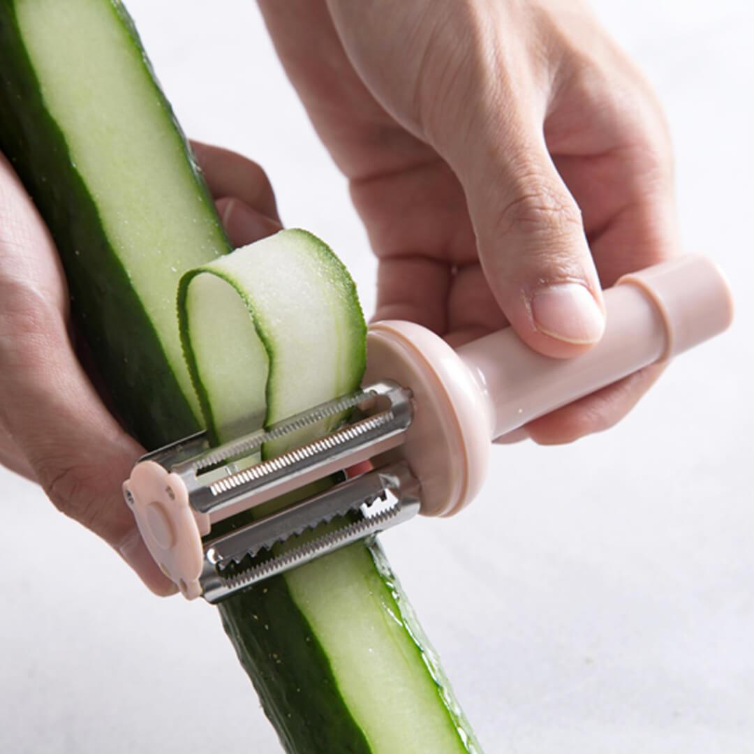 Three Blade Fruit and Veggie Peeler 3 in 1 multipurpose peeler cucumber