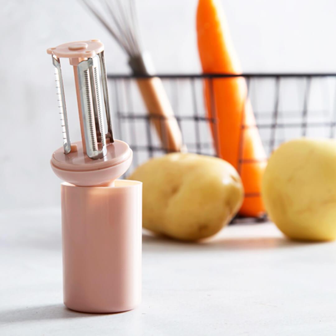Three Blade Fruit and Veggie Peeler 3 in 1 multipurpose peeler pink