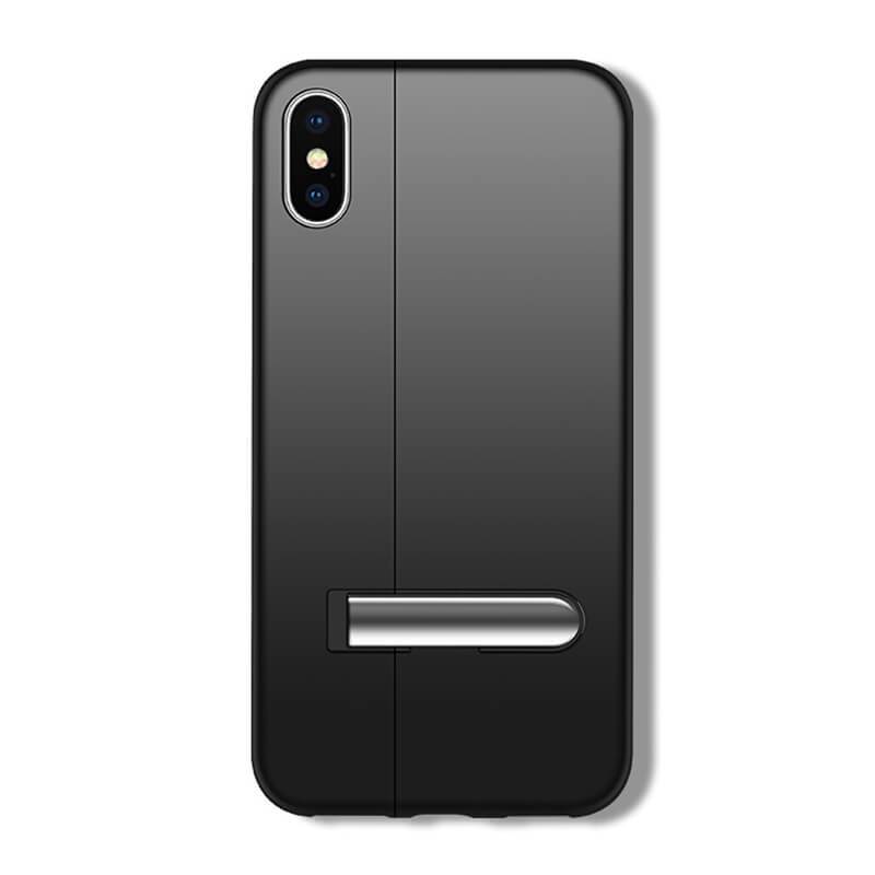 Two Tone Tight Fit Magnetic Metal iPhone Case 2019 Super Slim Cover with Kickstand Black Mono iphone x iphone x max