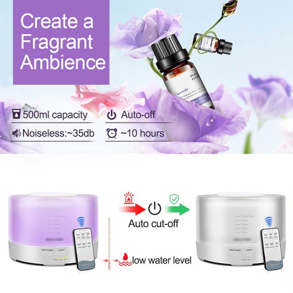 Ultrasonic Air Aroma Humidifier Auto Off